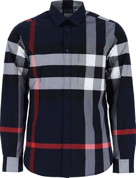 burberry button down poplin stretch